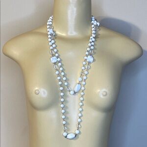 Vintage Japan Elegant White Beaded Necklace
